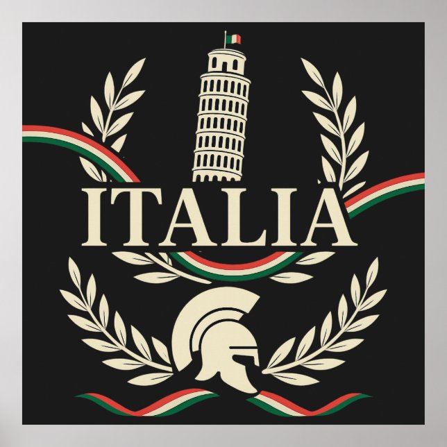 Italia Heritage Wappen Poster (Vorne)