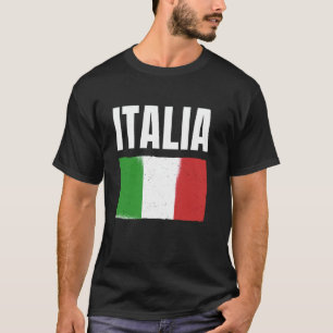 Italia Italienische Flagge Groß Fett Einfach Land T-Shirt