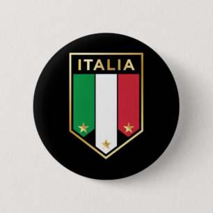Italia Print - Stolz Italiener - Italienisches Fuß Button