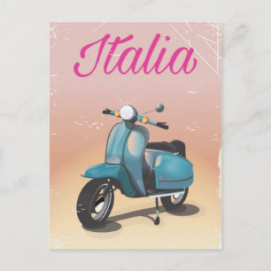Italia Roller-Reiseplakat Postkarte