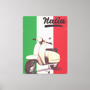 Italia Scooter Vintage Reiseplakat Leinwanddruck