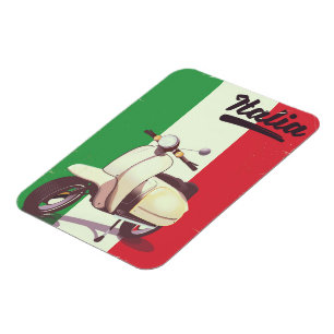 Italia Scooter Vintage Reiseplakat Magnet