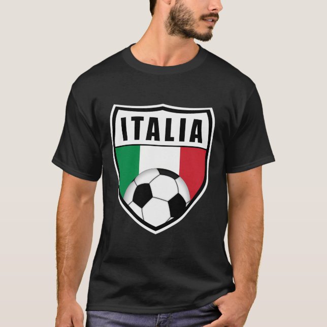 Italia Soccer Jersey Italienische Flag Geschenk T-Shirt (Vorderseite)