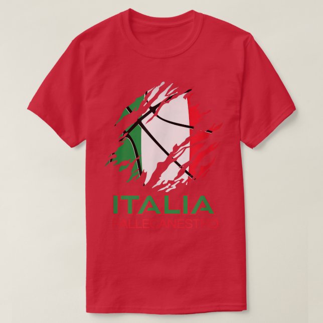 Italia Sports Fan Italienische Nationalflagge Ital T-Shirt (Design vorne)