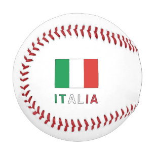 Italia und Italienische Flagge Grüne Personalisier Baseball