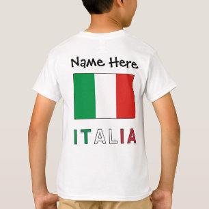 Italia und Italienische Flagge mit deinem Namen T-Shirt