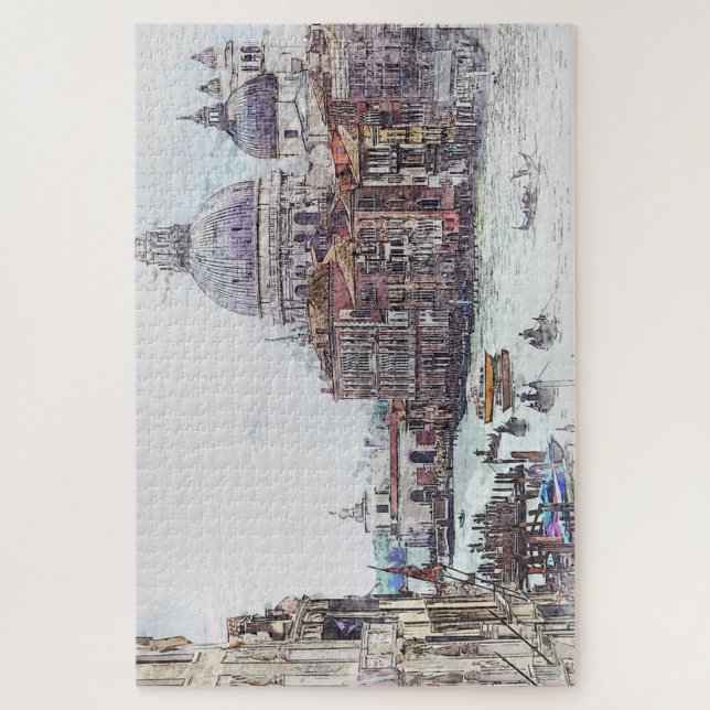 Italia, Venedig, Gondeln Puzzle (Vertikal)