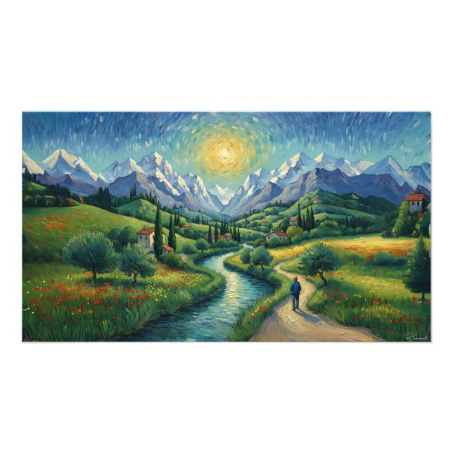 Italian Alps Snowcapped Fotodruck (Vorne)