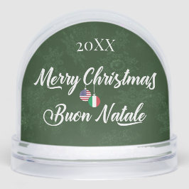 Italian American Merry Christmas Buon Natale Schneekugeln