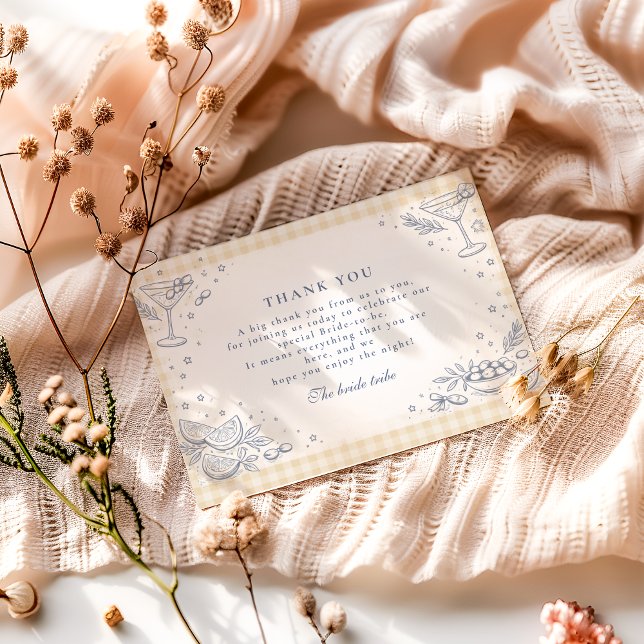 Italian Aperitivo Ciao Miss Bridal Shower Dankeskarte (Von Creator hochgeladen)