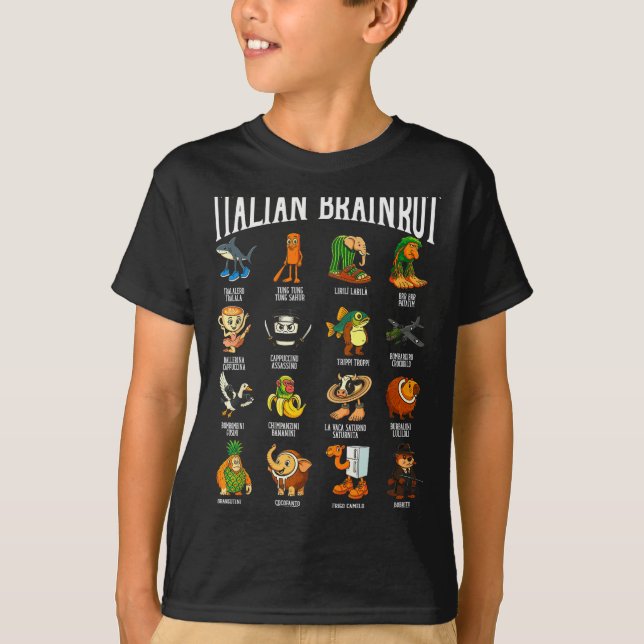 Italian Brainrot Ballerina Ino Character Meme Mix  T-Shirt (Vorderseite)