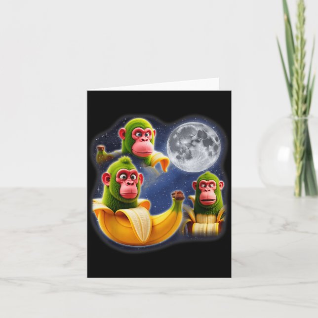 Italian Brainrot Chimpanzini Bananini 3 Moon Weird Karte (Vorderseite)
