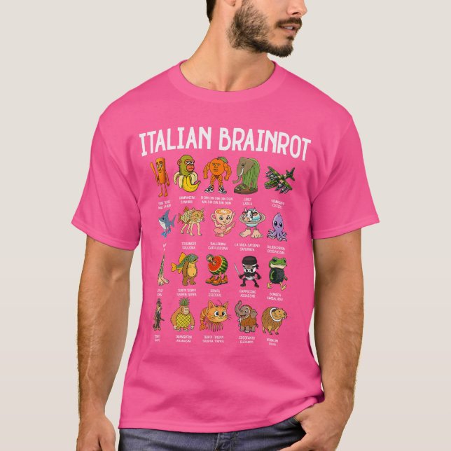 Italian Brainrot Italian Brainrot Funny Memes Men  T-Shirt (Vorderseite)
