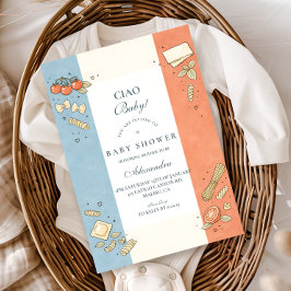 Italian Café Doodle Baby Shower Einladung