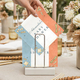 Italian Café Doodle Baby Shower Serviette