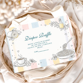 Italian Café Doodle Diapper Raffle Begleitkarte