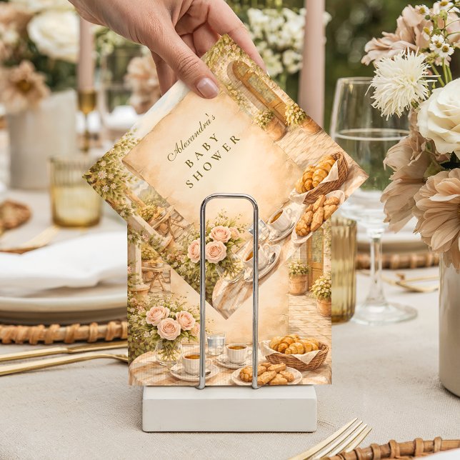 Italian Café Garden Baby Shower Serviette (Von Creator hochgeladen)