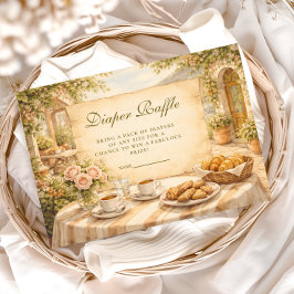 Italian Café Garden Diapper Raffle Begleitkarte