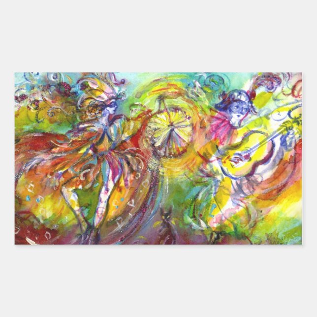 ITALIAN CARNIVAL RECHTECKIGER AUFKLEBER (Vorderseite)