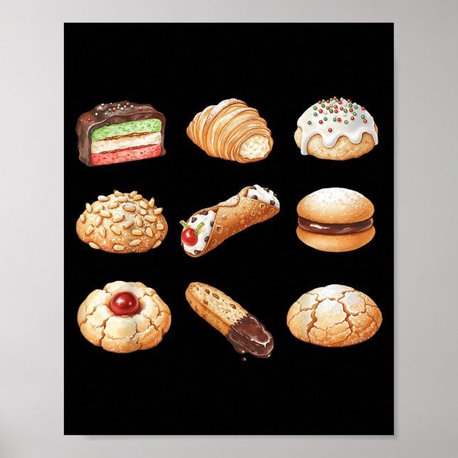 Italian Christmas Cookie Xmas Holiday Men Women Ki Poster (Vorne)