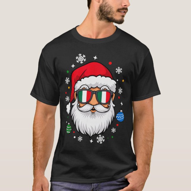 Italian Christmas Pajama Funny Italian Matching Fa T-Shirt (Vorderseite)
