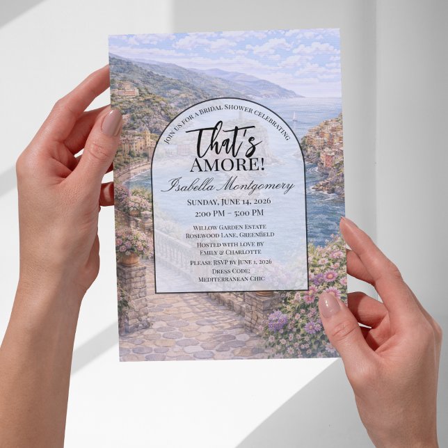 Italian Cinque Terre That’s Amore Bridal Shower Einladung (Italian Cinque Terre That’s Amore Bridal Shower Invitations
)