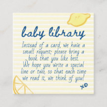 Italian Citrus Yellow Gingham Baby Library