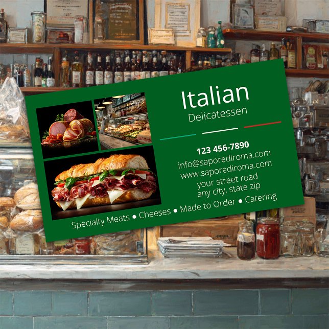Italian Delicatessen  Business Card Visitenkarte (Von Creator hochgeladen)