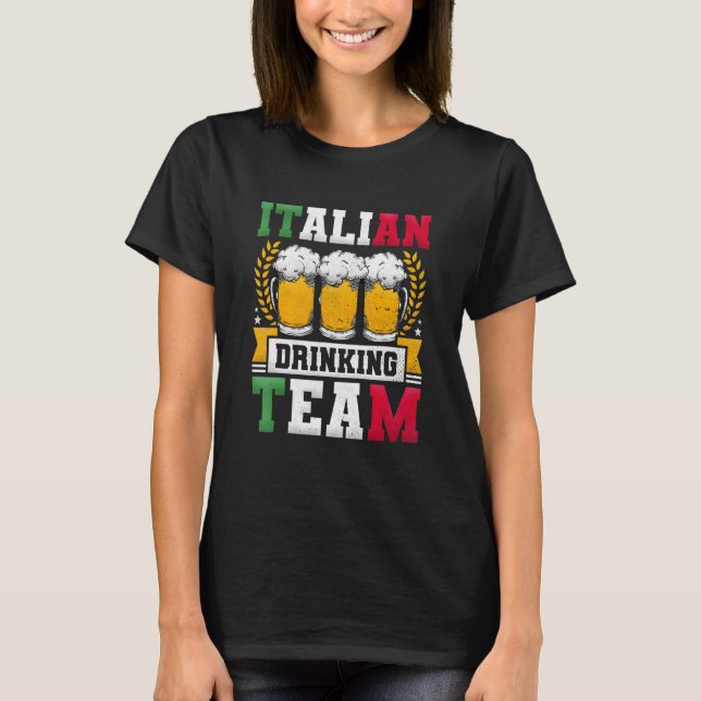 Italian Drinking Team Beer Day T-Shirt (Vorderseite)
