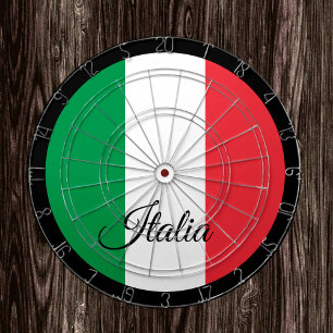 Italian Flag Dartboard & Italy darts / game board Dartscheibe
