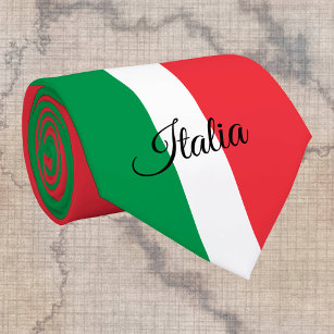 Italian Flag & Italy business, travel /sports fans Krawatte
