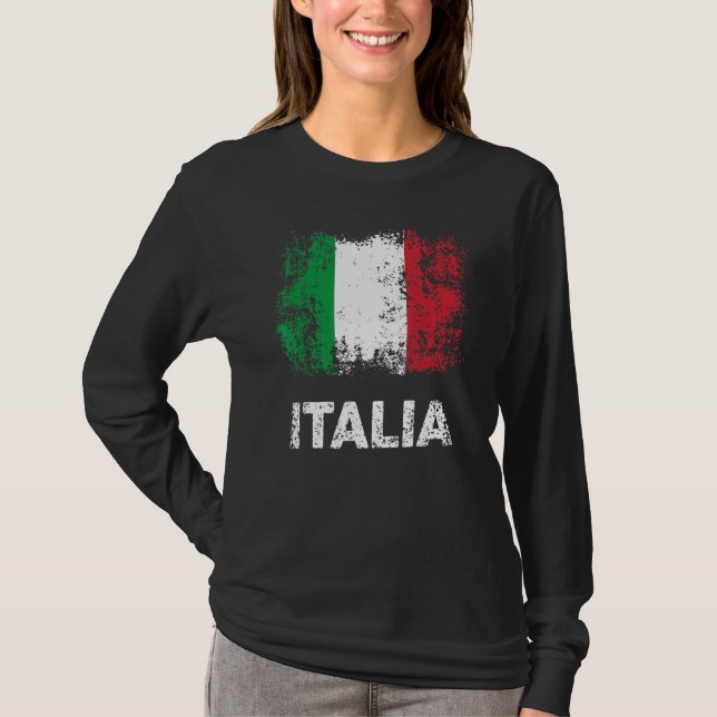 Italian Flag Italy Patriotic Italia Flag T-Shirt (Vorderseite)
