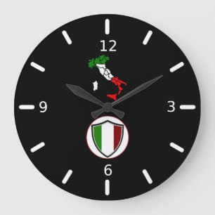 Italian flag large clock große wanduhr