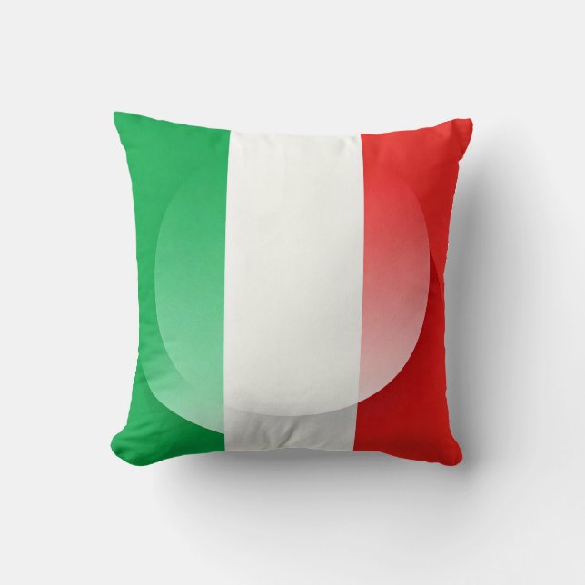 Italian Flag Throw Pillow  Kissen (Vorderseite)