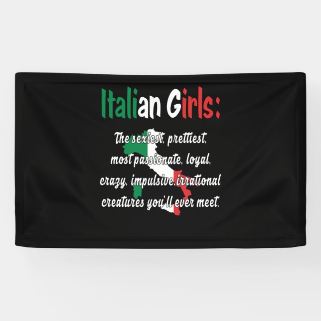 ITALIAN GIRLS FUNNY BANNER (Horizontal)