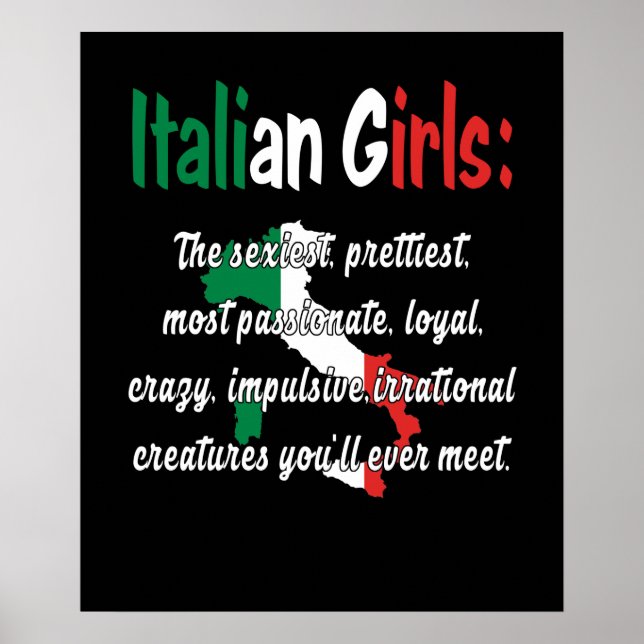 ITALIAN GIRLS FUNNY POSTER (Vorne)