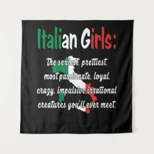 ITALIAN GIRLS FUNNY WANDTEPPICH