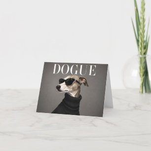 Italian Greyhound Chic Editorial Portrait Hund als Dankeskarte