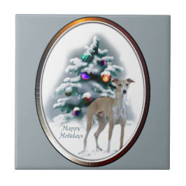 Italian Greyhound Christmas Fliese