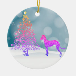 Italian Greyhound Christmas Keramik Ornament
