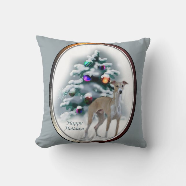 Italian Greyhound Christmas Kissen (Vorderseite)