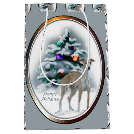 Italian Greyhound Christmas Mittlere Geschenktüte