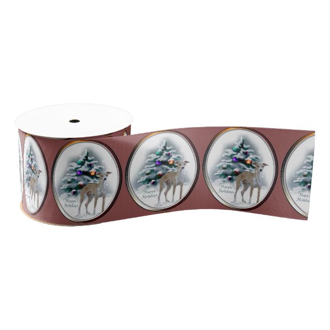 Italian Greyhound Christmas Ripsband (Spule)