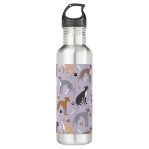 Italian Greyhound Dog Bones and Paws Edelstahlflasche
