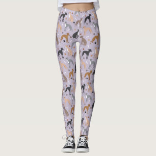 Italian Greyhound Dog Bones and Paws Leggings
