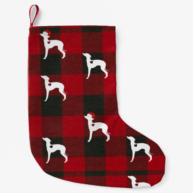 Italian Greyhound Dog Christmas Strumpf Kleiner Weihnachtsstrumpf (Vorderseite)