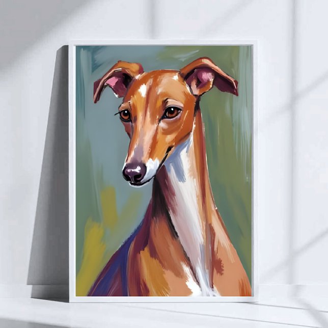 Italian Greyhound Dog Watercolor Pet Painting Poster (Von Creator hochgeladen)