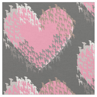 Italian Greyhound Heart Joann Fabric Stoff