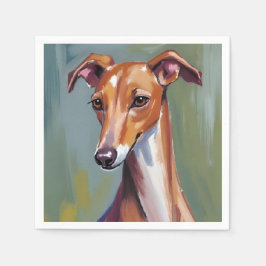 Italian Greyhound | Hunde-Aquarellmalerei Serviette