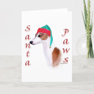 Italian Greyhound Santa Paws Christmas Card Feiertagskarte